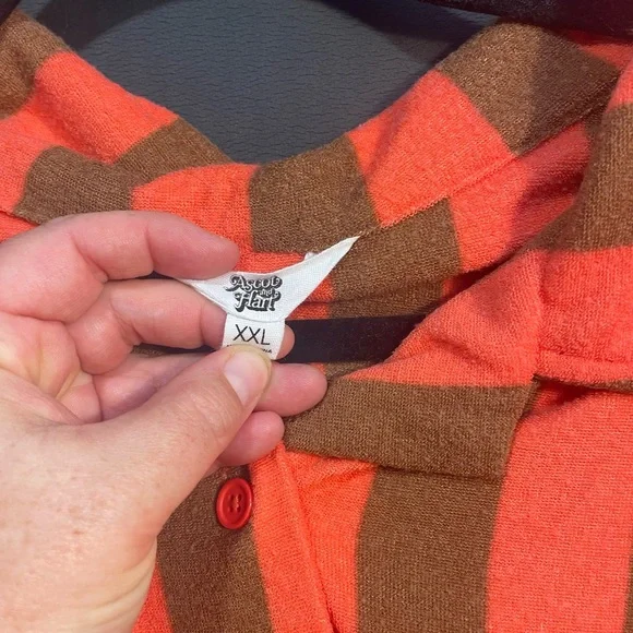 Fun terry cloth button down - Picture 2 of 2